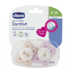 Chicco Physio Comfort Chupeta Silicone Girl 6-16M 2un.