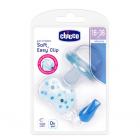 Chicco Kit Physio Soft Chupeta + Clip c/ Corrente Azul 16-36M