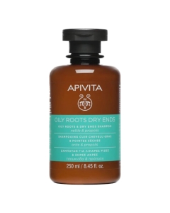 Apivita Oily Roots Dry Ends Shampoo Raiz Oleosa 250ml