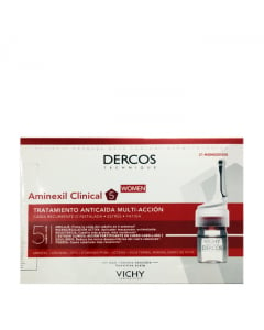 Dercos Aminexil Clinical 5 Ampolas Tratamento Antiqueda Mulher 21un.