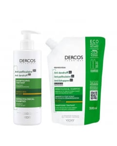 Dercos Pack Shampoo Anticaspa Seca 390ml + 500ml