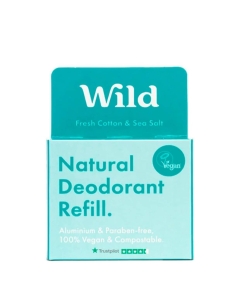 Wild Desodorizante Natural Recarga Algodão e Sal Marinho 40g